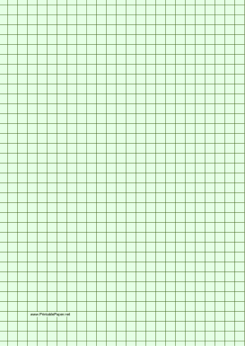 Graph Paper - Light Green - Three Quarter Inch Grid - A4 Paper