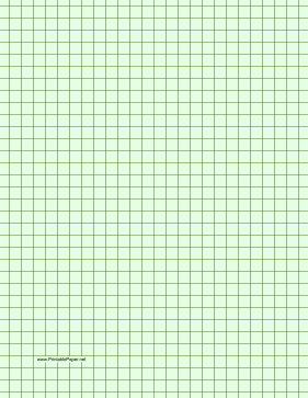 Graph Paper - Light Green - Three Quarter Inch Grid Paper