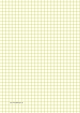Graph Paper - Light Yellow - Three Quarter Inch Grid - A4 Paper