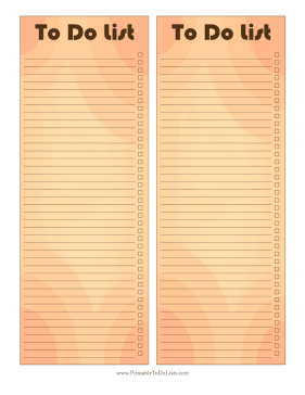 To Do Lists Orange Paper