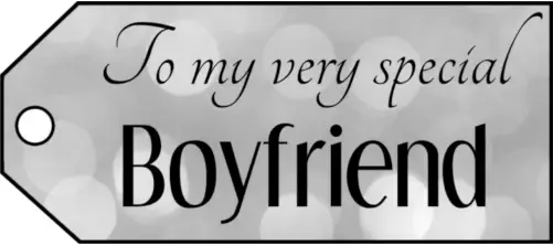To My Boyfriend Gift Tags Paper