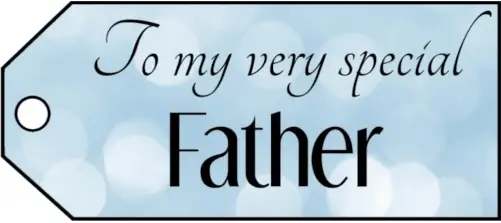 To My Father Gift Tags Paper