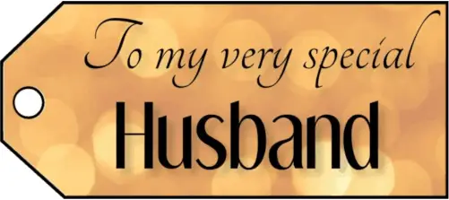 To My Husband Gift Tags Paper