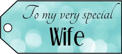 To My Wife Gift Tags Paper