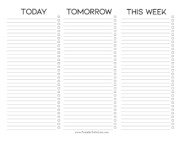 Today Tomorrow This Week Paper