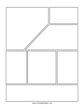 Top Angled Comic Page Paper