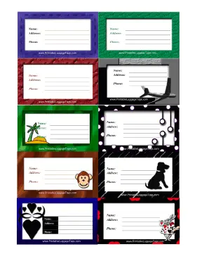 Variety Luggage Tags Paper