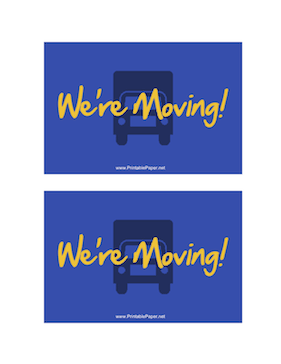 We're Moving Postcard Paper