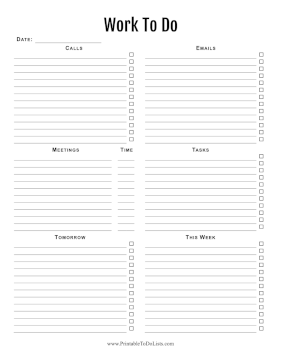 Work To Do Paper