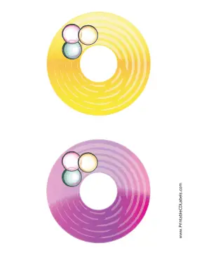 Yellow Pink Filters Photography CD-DVD Labels Paper