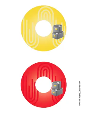 Yellow Red Filing Boxes Backups CD-DVD Labels Paper