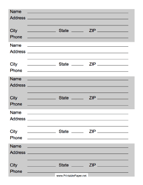 Address List Paper