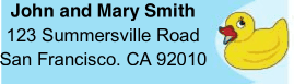 Rubber Duck Return Address Labels Paper