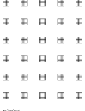 Chord Chart for 6-string instrument on letter-sized paper Paper