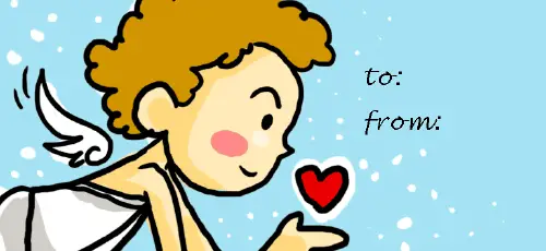 Cupid with Heart Paper