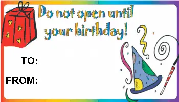Do Not Open Until Your Birthday Paper
