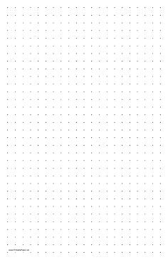 Dot Paper with two dots per inch on ledger-sized paper Paper