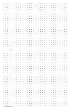 Dot Paper with three dots per inch on ledger-sized paper Paper