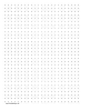 Dot Paper with three dots per inch on letter-sized paper Paper