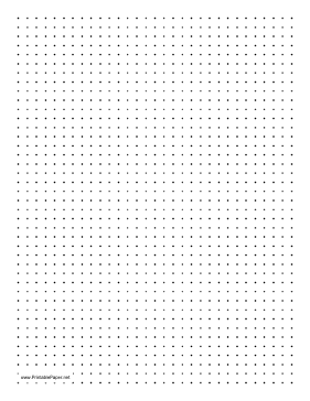 Dot Paper with four dots per inch on letter-sized paper Paper