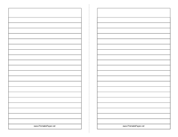 Printable Low Vision Writing Paper - 1/2 Inch