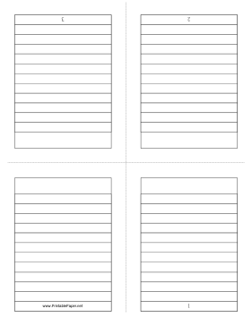 Foldable 4-page Note Paper Paper