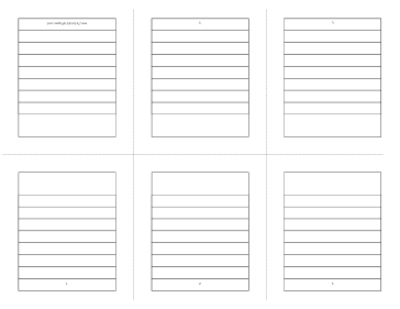 Foldable 6-page Note Paper Paper