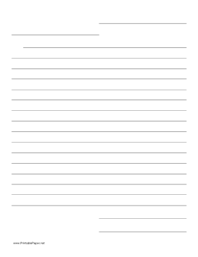 Friendly Letter Template Paper