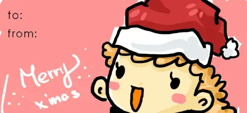 Girl in Santa Hat Paper