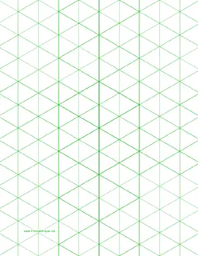 Isometric Graph Paper with 1-inch figures (triangles only) on letter-sized paper Paper