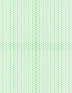 Isometric Graph Paper with 1/4-inch figures (triangles only) on letter-sized paper Paper