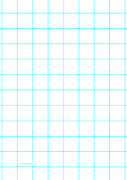 Graph Paper with one line per inch and heavy index lines on A4-sized paper Paper