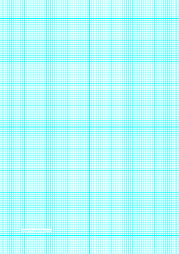 Graph Paper with ten lines per inch and heavy index lines on A4-sized paper Paper