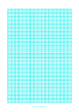 Graph Paper with one line every 2 mm and heavy index lines every fifth line on letter-sized paper Paper