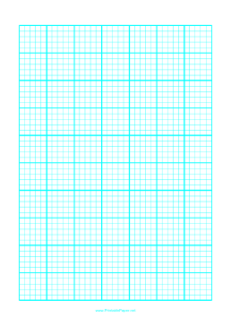 Graph Paper with one line every 2 mm and heavy index lines every fifth line on letter-sized paper Paper