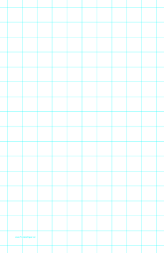Graph Paper with one line per inch on ledger-sized paper Paper