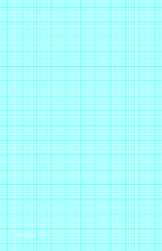 Graph Paper with twelve lines per inch and heavy index lines on ledger-sized paper Paper