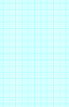 Graph Paper with six lines per inch and heavy index lines on ledger-sized paper Paper