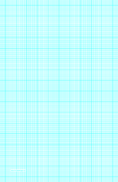 Graph Paper with eight lines per inch and heavy index lines on ledger-sized paper Paper