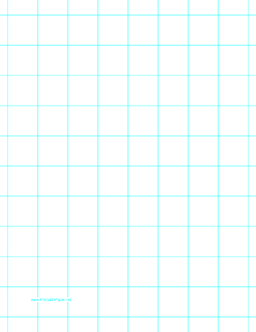 Graph Paper with one line per inch on letter-sized paper Paper