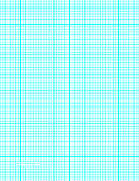 Graph Paper with ten lines per inch and heavy index lines on letter-sized paper Paper
