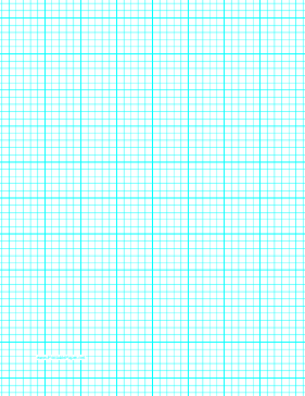 Graph Paper with five lines per inch and heavy index lines on letter-sized paper Paper