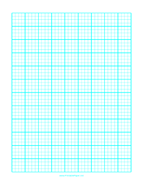 Graph Paper with one line every 5 mm and heavy index lines every fourth line on A4 paper Paper