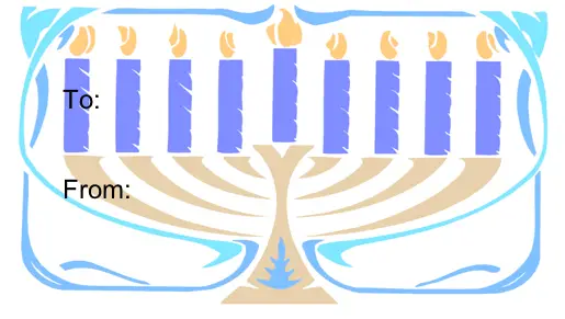 Hanukkah Menorah Paper