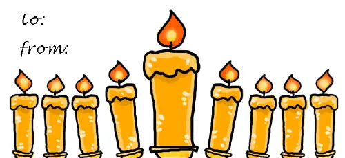 Hanukkah Candles Paper