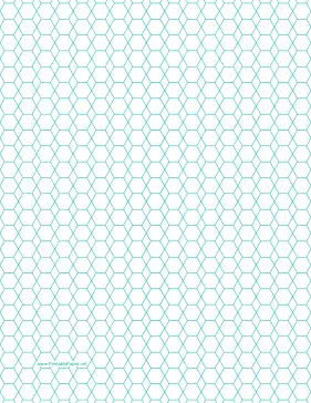 Hexagon and Diamond Graph Paper with 1/4-inch spacing on letter-sized paper Paper