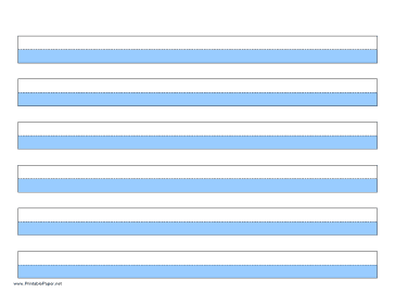 Highlighter Paper - Blue - 6 Lines Paper