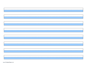 Highlighter Paper - Blue - 3 Narrow Lines Paper