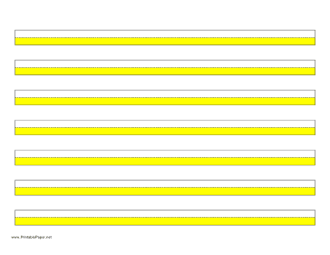 Highlighter Paper - Yelllow - 5 Narrow Lines Paper