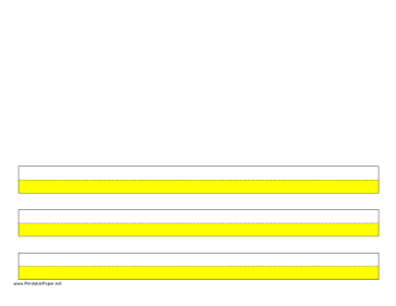 Highlighter Paper - Yellow - 3 Lines Paper